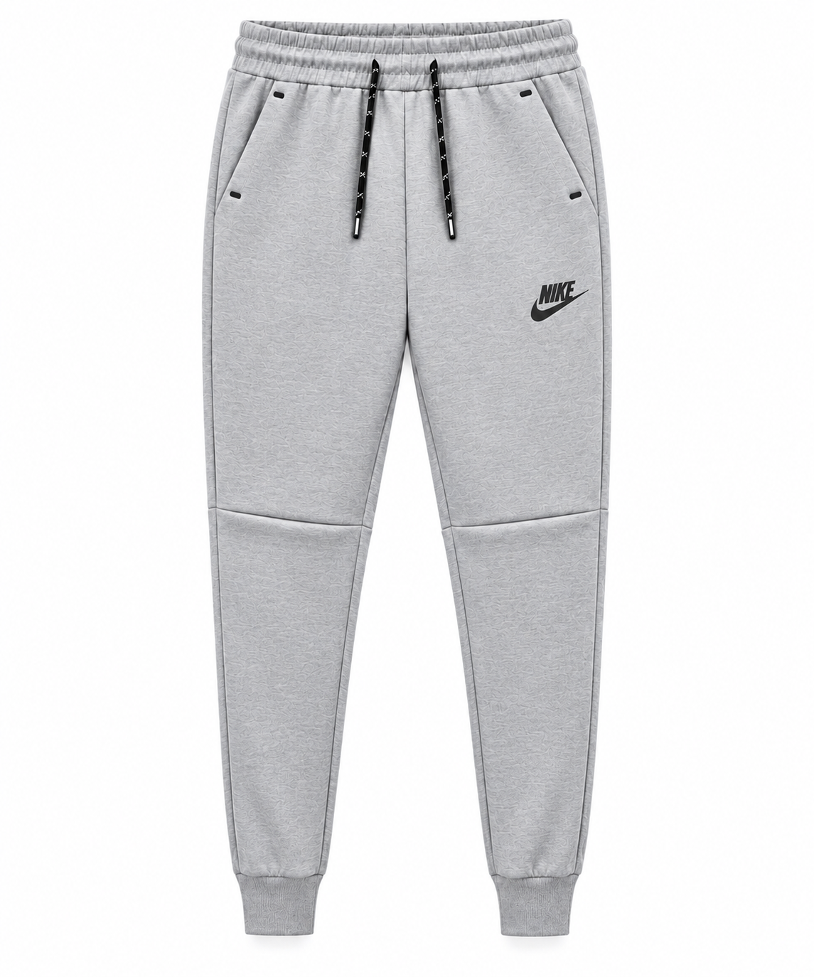 Tech Fleece Avrupa Kalıp Kapüşonlu Gri-Siyah Double Face Eşofman Takımı