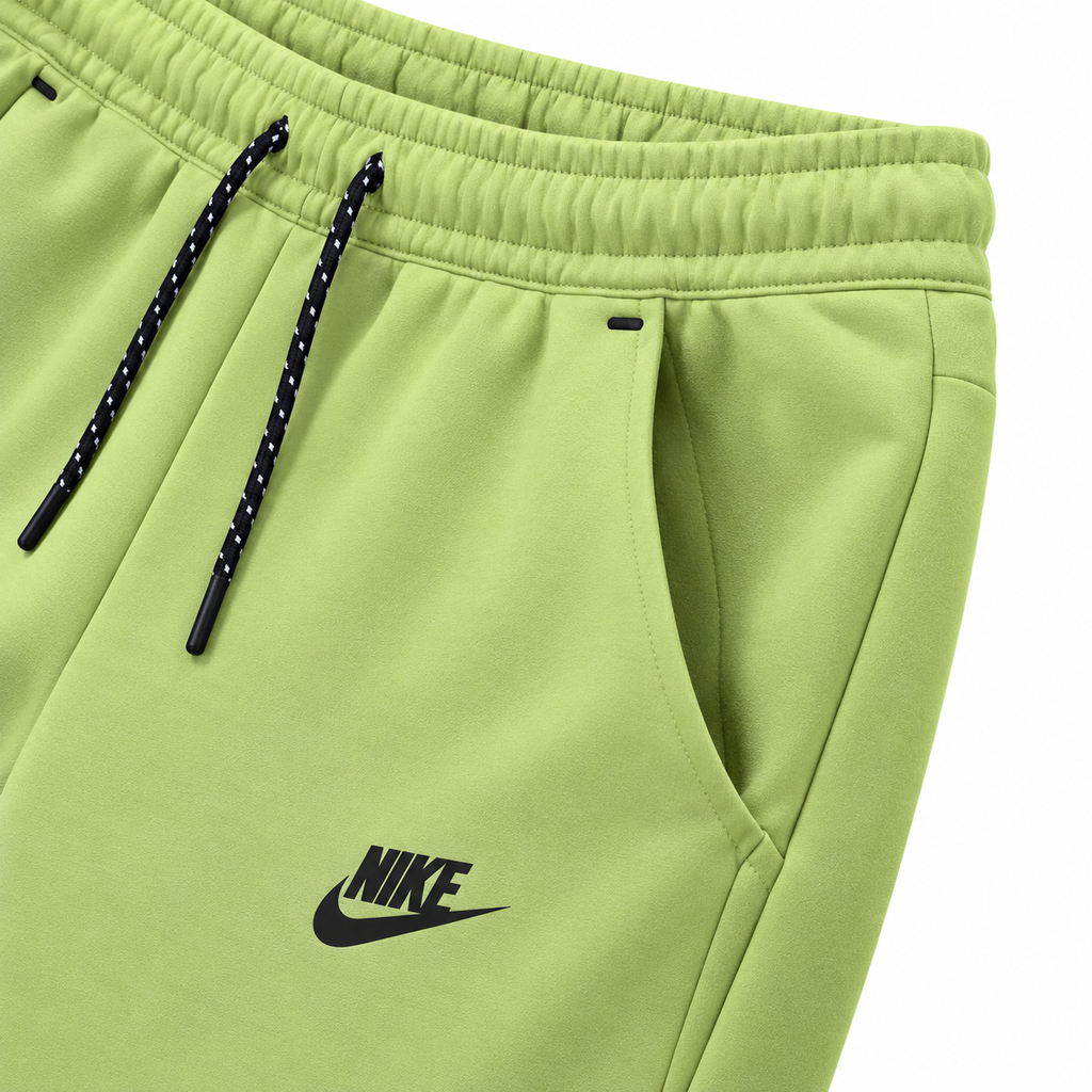 Tech Fleece Avrupa Kalıp Kapüşonlu Yeşil-Haki Double Face Eşofman Takımı