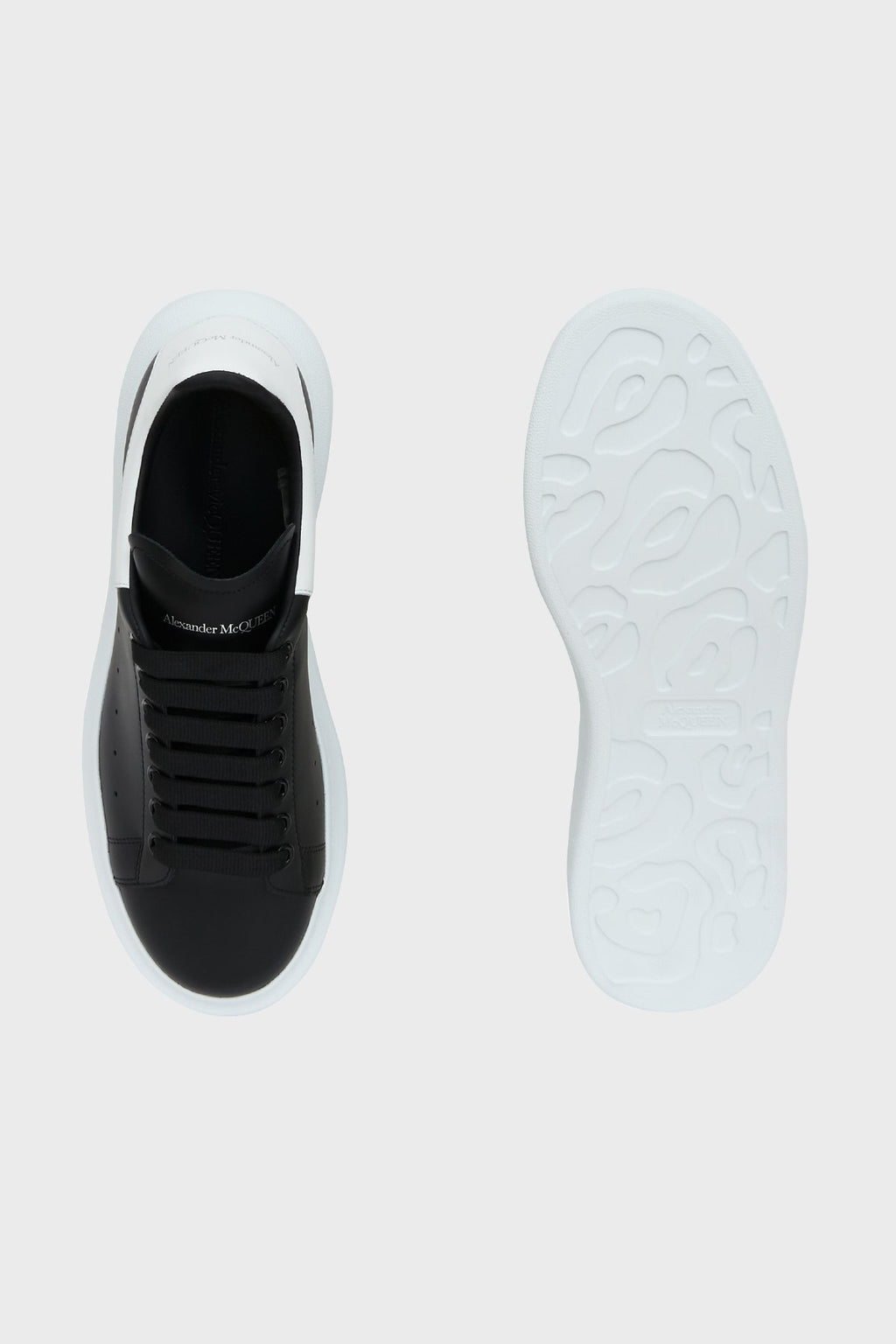 Logolu Hakiki Deri Sneaker Siyah&Beyaz