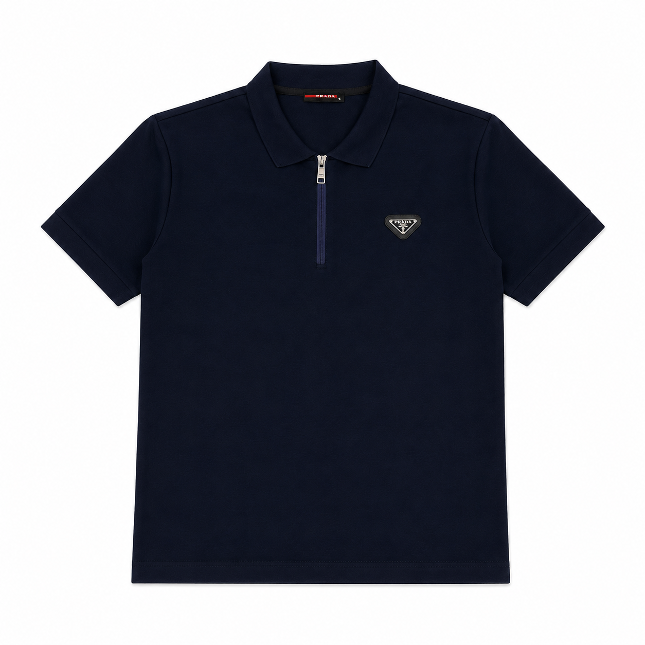 Regular Fit Fermuarlı Polo Yaka Lacivert Şort Takımı