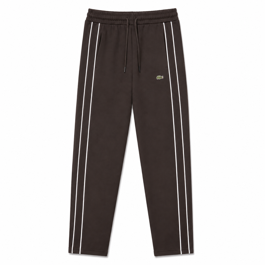 Regular Fit Fermuarlı Polo Yaka Kahverengi Eşofman Takımı