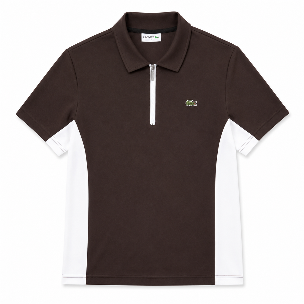 Regular Fit Fermuarlı Polo Yaka Kahverengi Eşofman Takımı