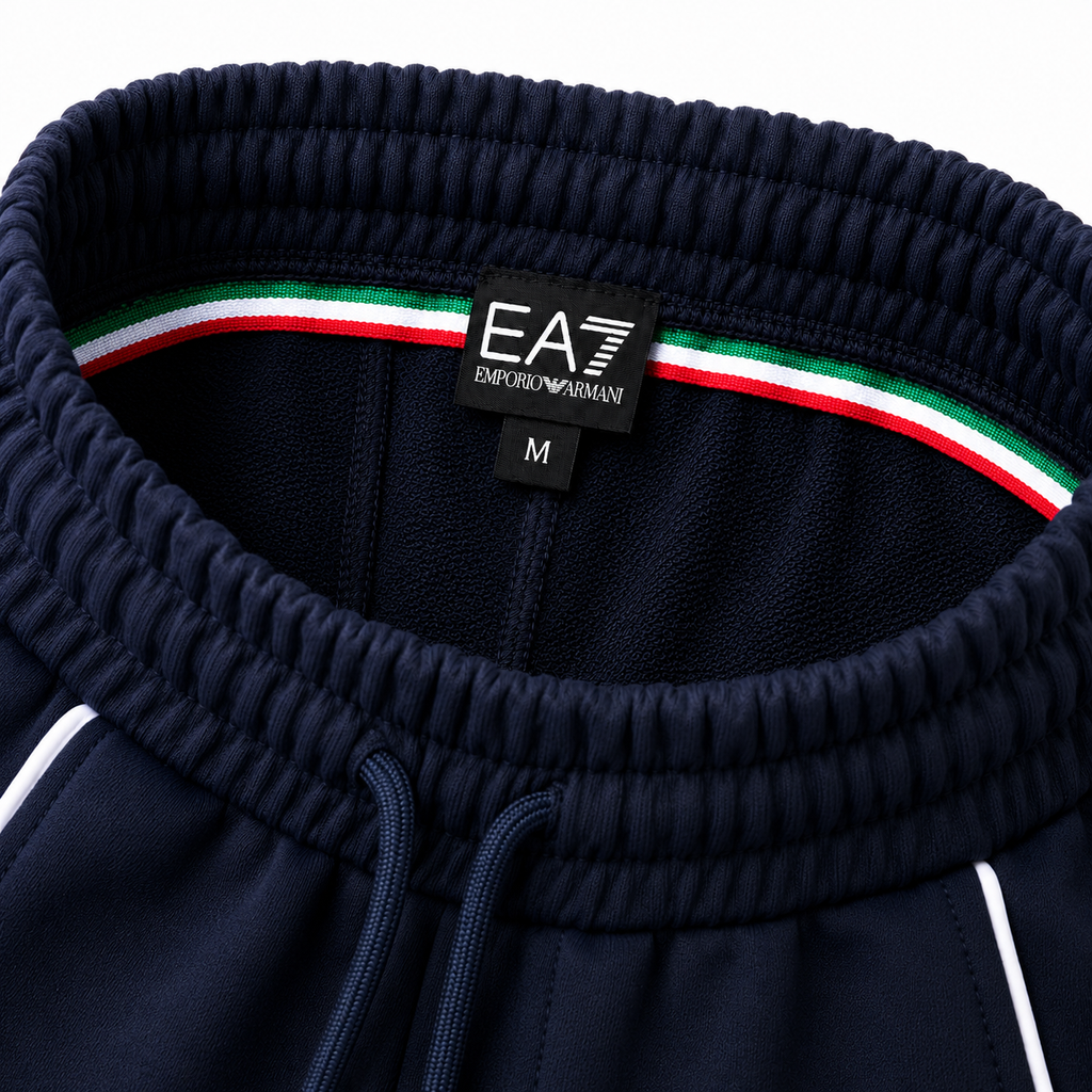 EA7 Regular Fit Logo Baskılı Lacivert Şort Takımı (Kopya)