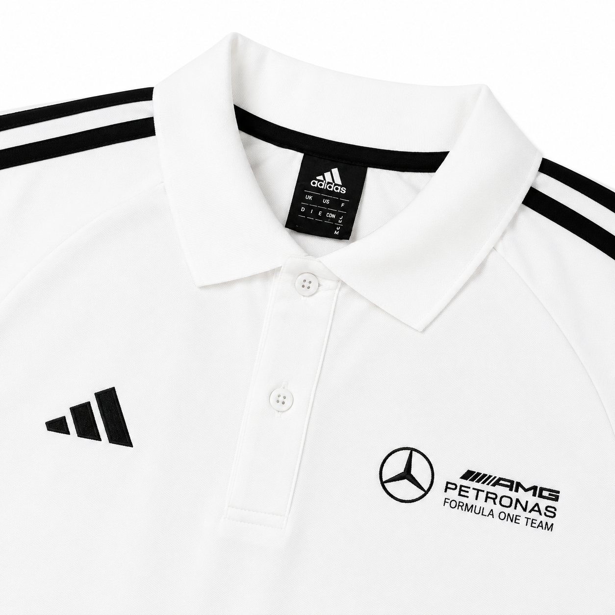 Mercedes-AMG Petronas Regular Fit Polo Yaka Beyaz Şort Takımı