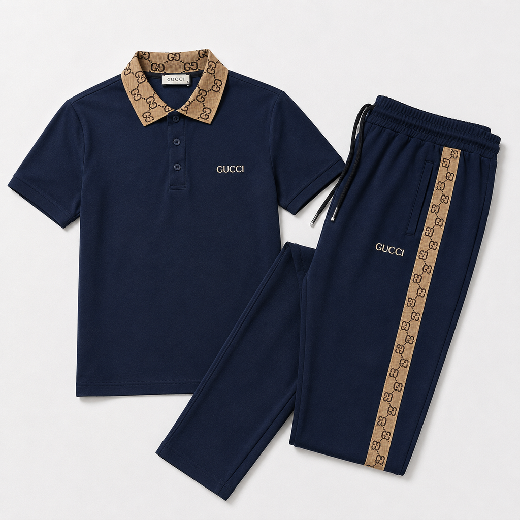 Regular Fit Polo Yaka Lacivert Eşofman Takımı