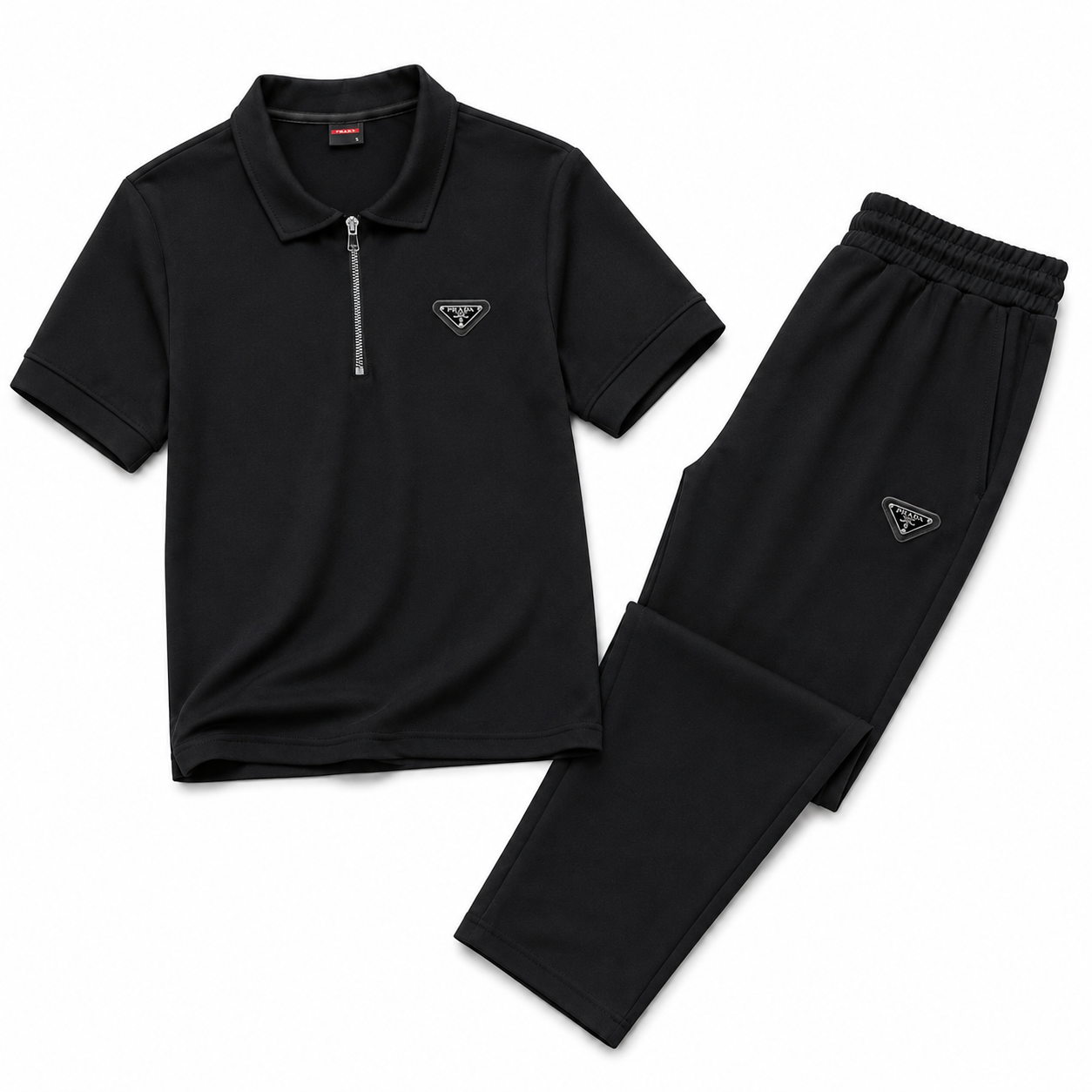 Regular Fit Polo Yaka Siyah Eşofman Takımı