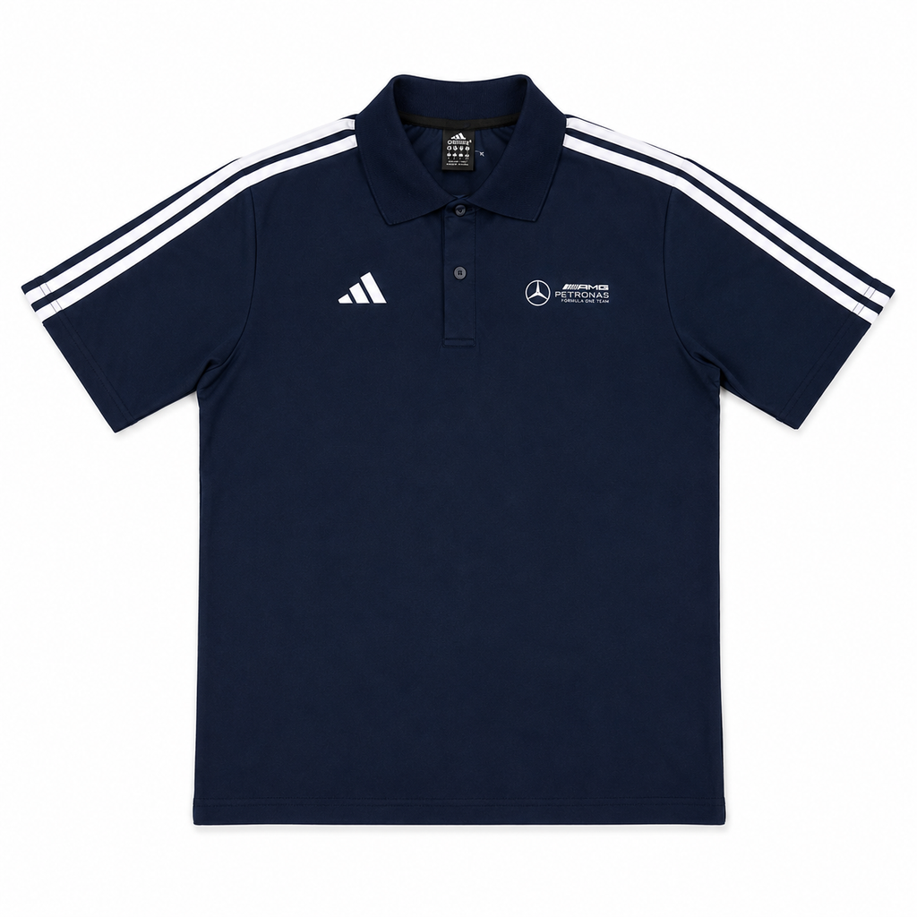 Mercedes-AMG Petronas Regular Fit Polo Yaka Lacivert Şort Takımı