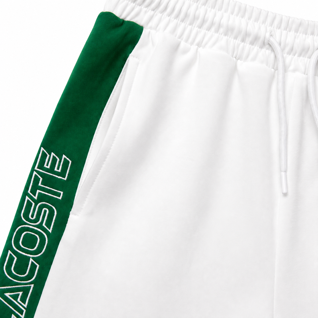 Regular Fit Logo Detaylı Beyaz Şort Takımı