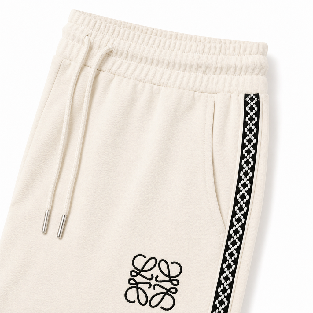 Regular Fit Logo Detaylı Krem Eşofman Takımı
