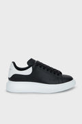 Logolu Hakiki Deri Sneaker Siyah&Beyaz