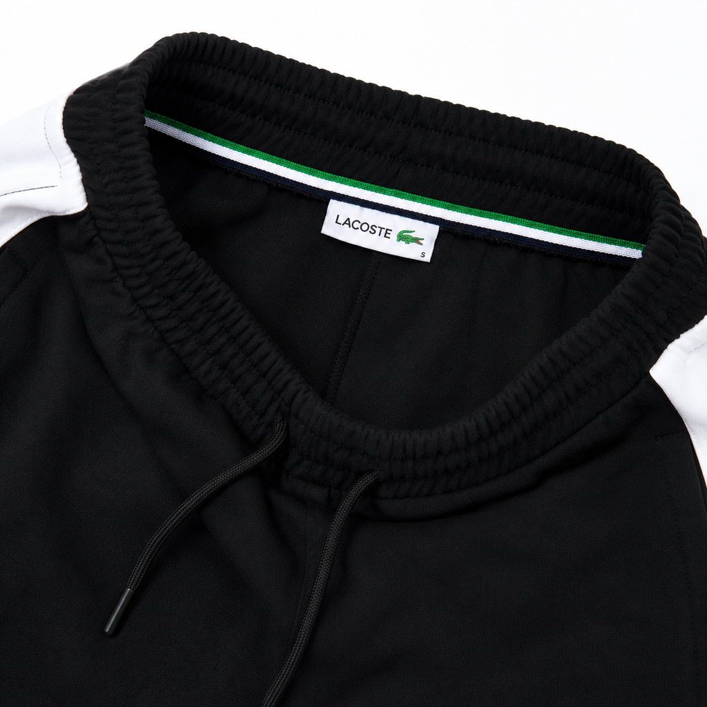 Regular Fit Logo Detaylı Siyah Şort Takımı