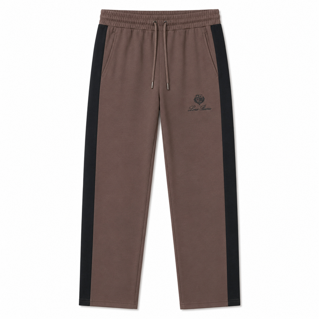 Regular Fit Şerit Detaylı Kahverengi Eşofman Takımı