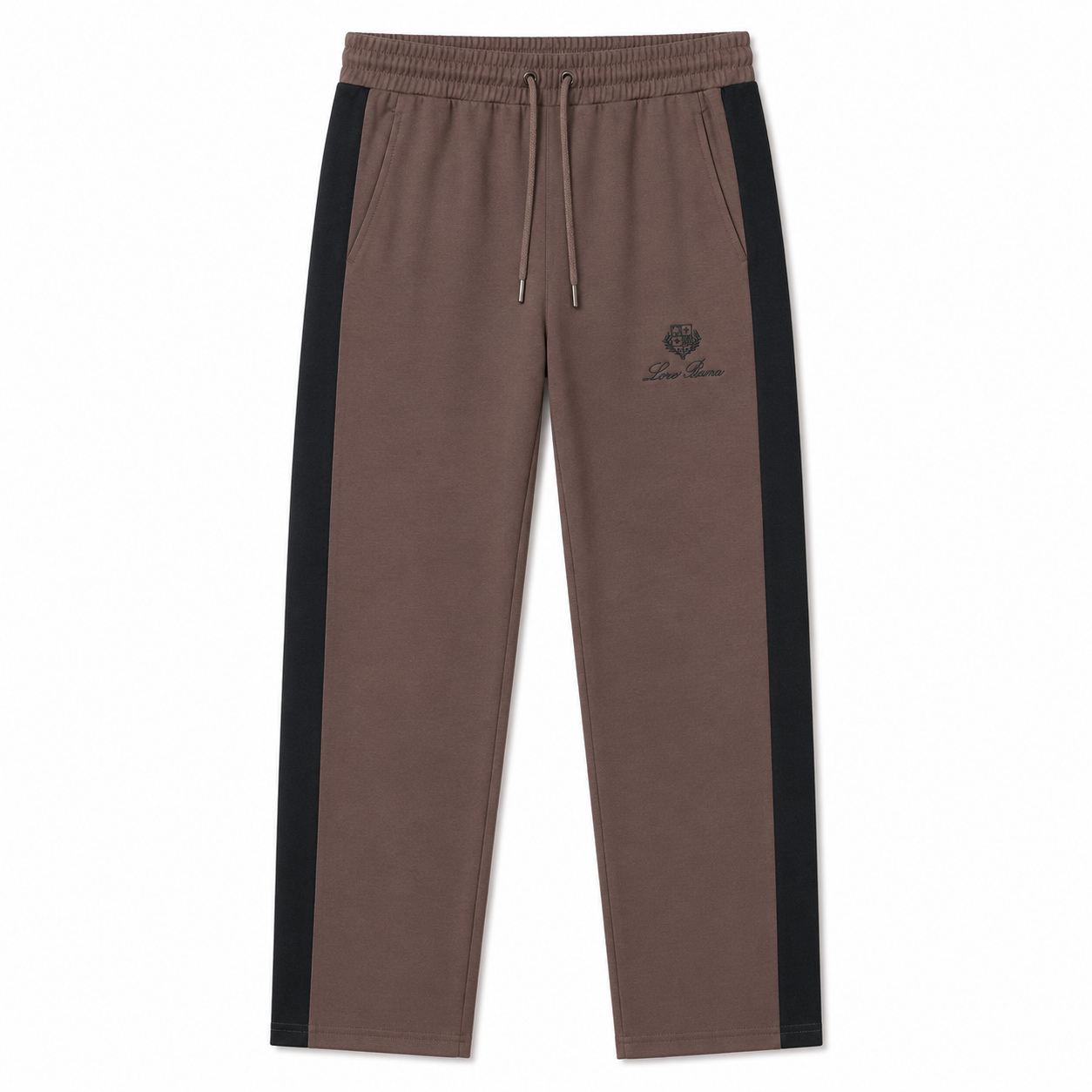 Regular Fit Şerit Detaylı Kahverengi Eşofman Takımı