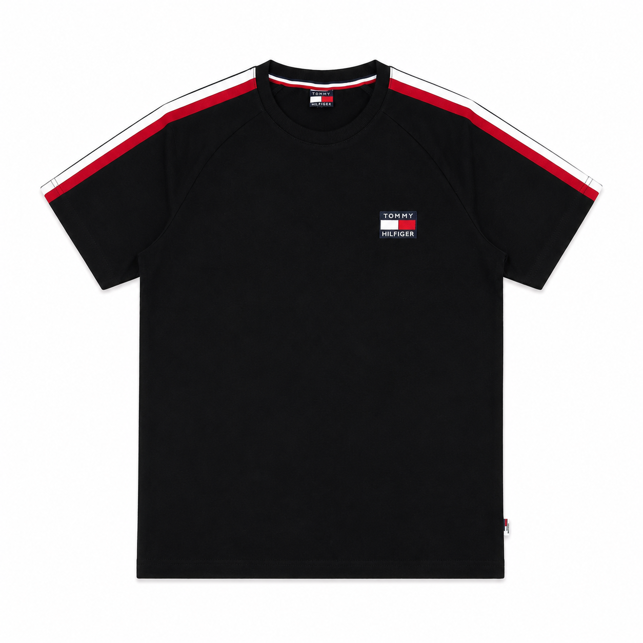 Regular Fit Şerit Detaylı Siyah Şort Takımı