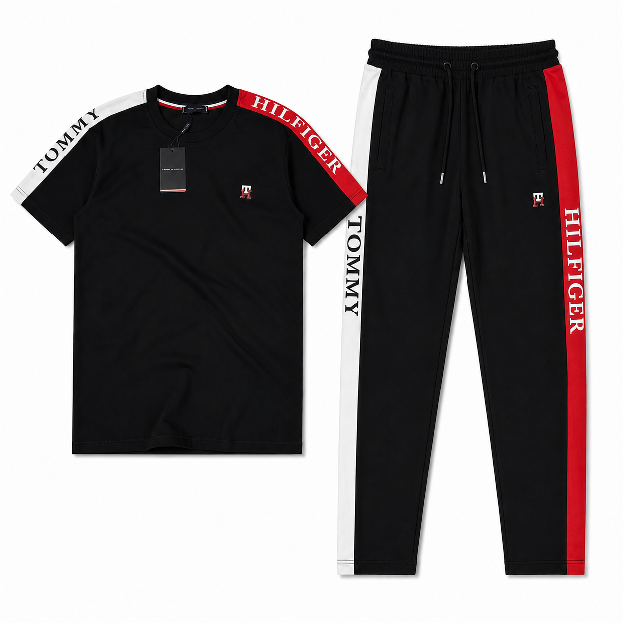 Regular Fit Logo Detaylı Siyah Eşofman Takımı