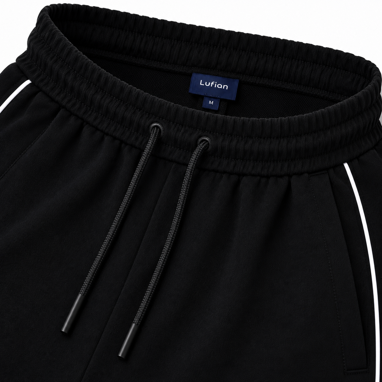 Regular Fit Logo Baskılı Siyah Şort Takımı