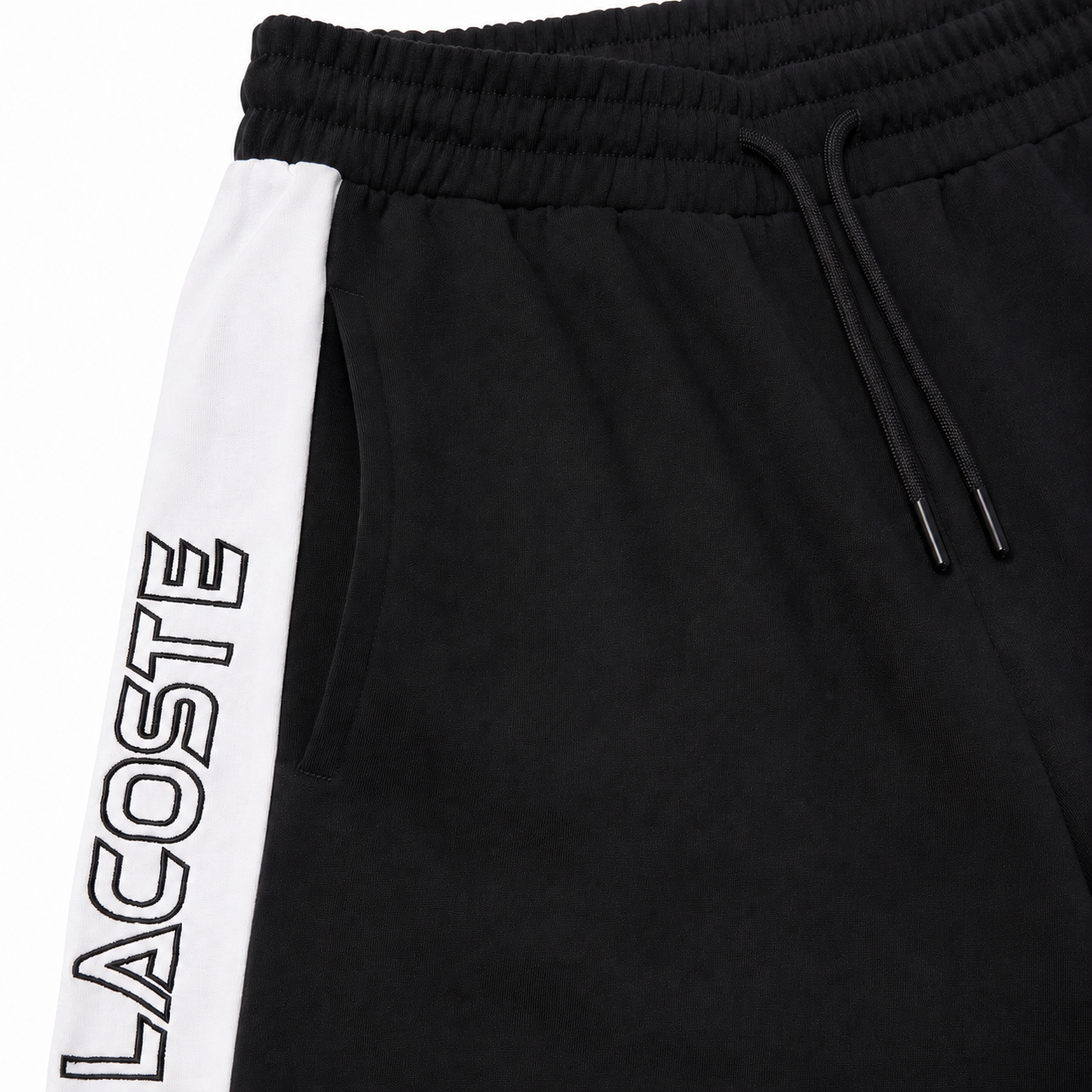 Regular Fit Logo Detaylı Siyah Şort Takımı