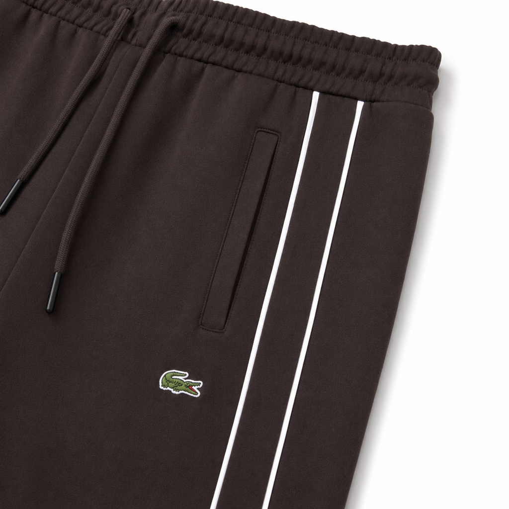 Regular Fit Fermuarlı Polo Yaka Kahverengi Eşofman Takımı