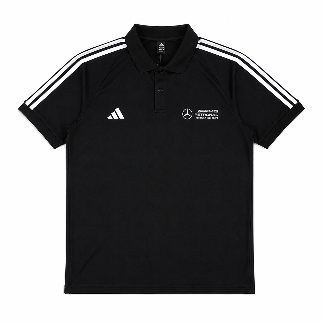 Mercedes-AMG Petronas Regular Fit Polo Yaka Siyah Şort Takımı