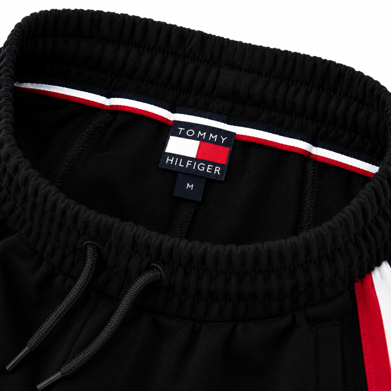 Regular Fit Şerit Detaylı Siyah Şort Takımı