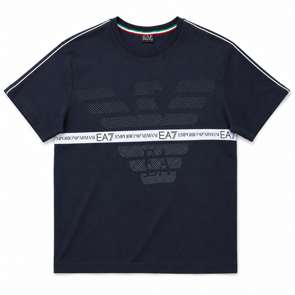 EA7 Regular Fit Logo Baskılı Lacivert Şort Takımı (Kopya)