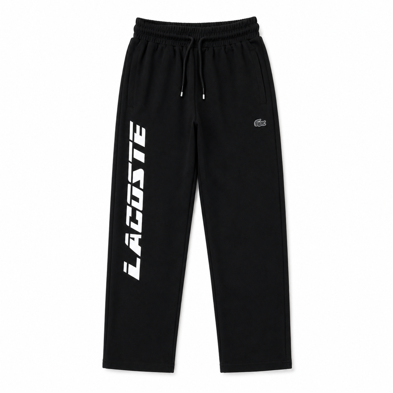 Regular Fit Bisiklet Yaka Baskılı Siyah Eşofman Takımı