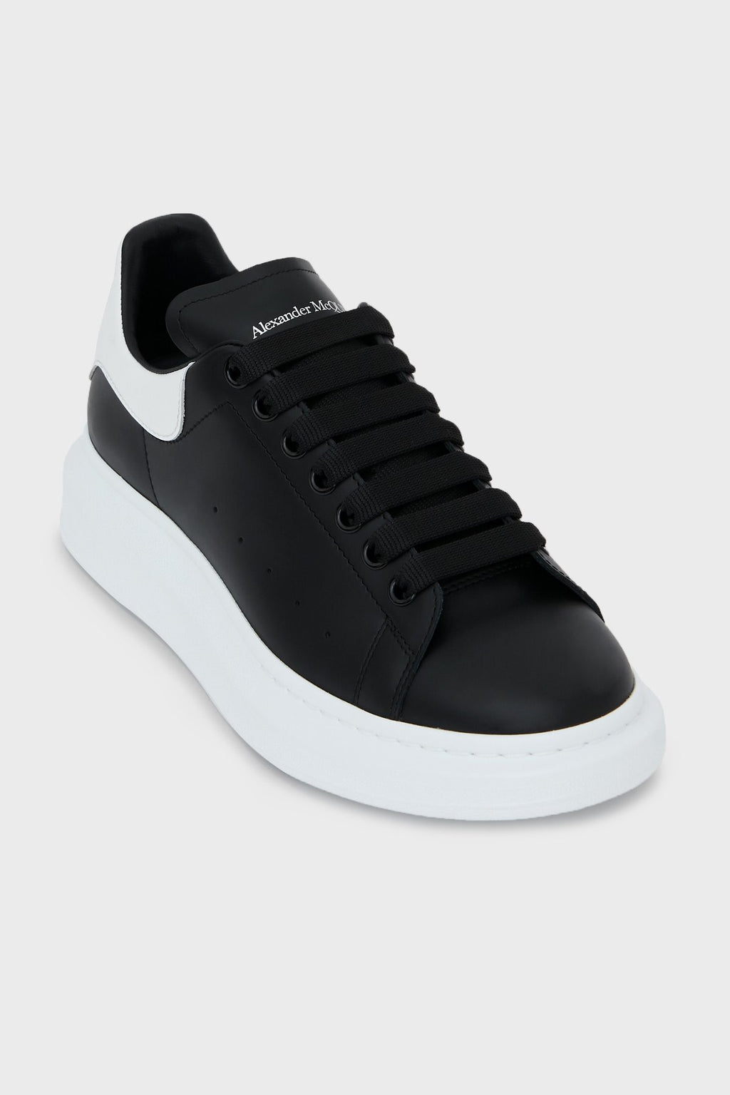 Logolu Hakiki Deri Sneaker Siyah&Beyaz