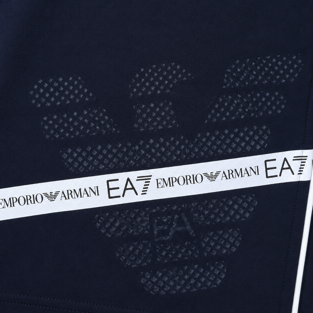 EA7 Regular Fit Logo Baskılı Lacivert Şort Takımı (Kopya)
