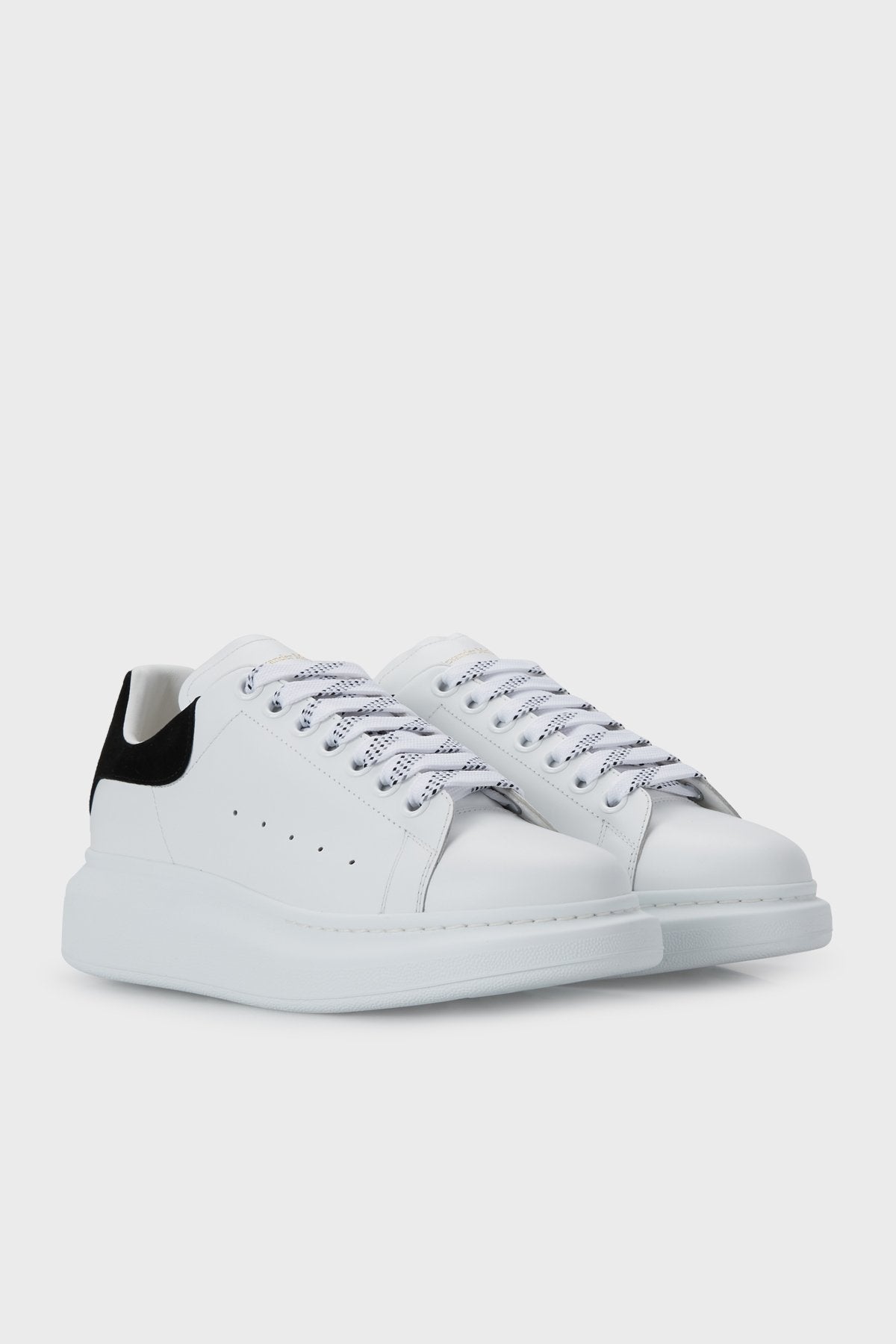 Logolu Hakiki Deri Sneaker Beyaz&Siyah