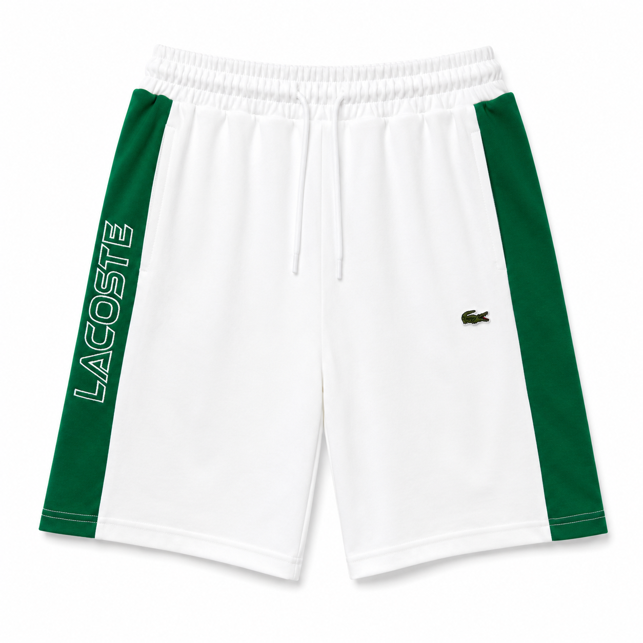 Regular Fit Logo Detaylı Beyaz Şort Takımı