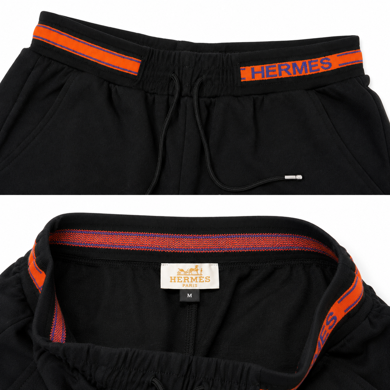 Regular Fit Bisiklet Yaka Siyah Şort Takımı