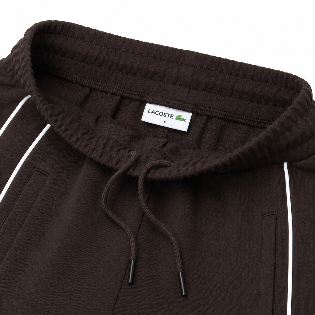 Regular Fit Fermuarlı Polo Yaka Kahverengi Eşofman Takımı