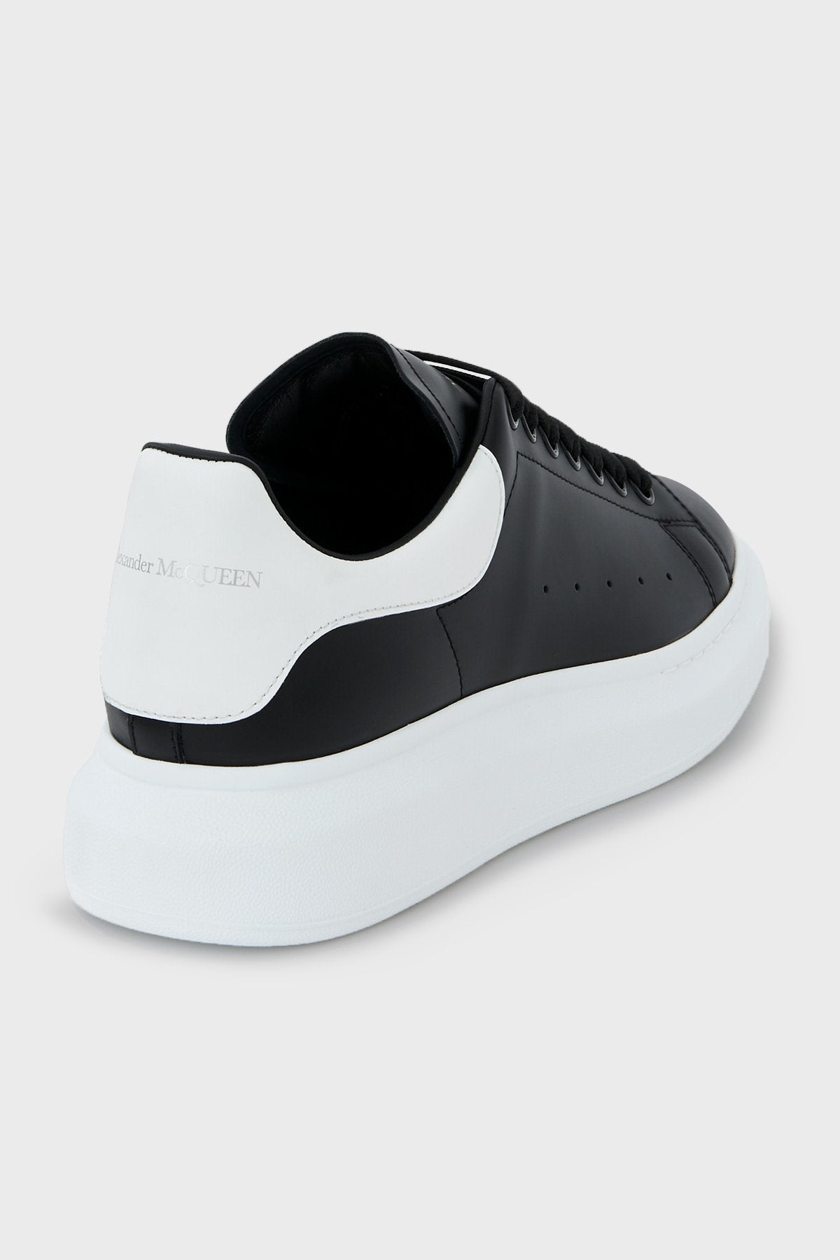 Logolu Hakiki Deri Sneaker Siyah&Beyaz