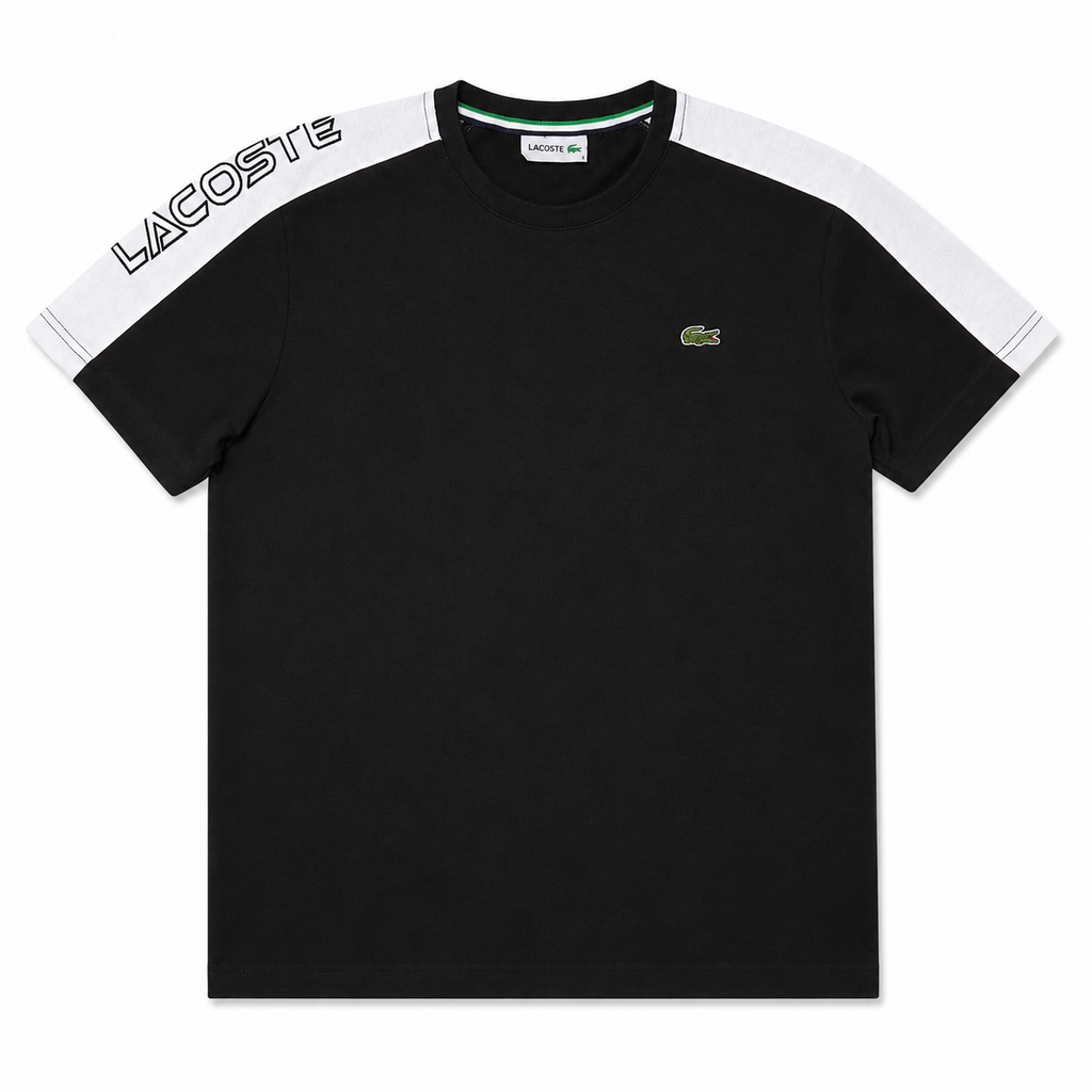 Regular Fit Logo Detaylı Siyah Şort Takımı