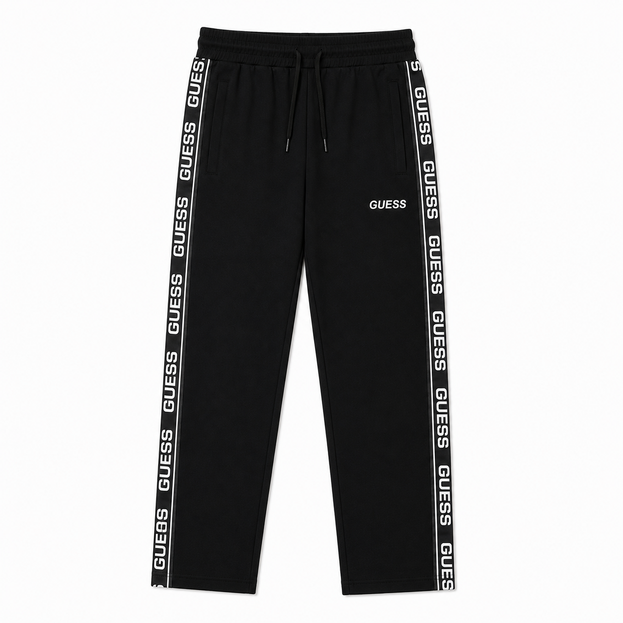 Regular Fit Şerit Detaylı Siyah Eşofman Takımı
