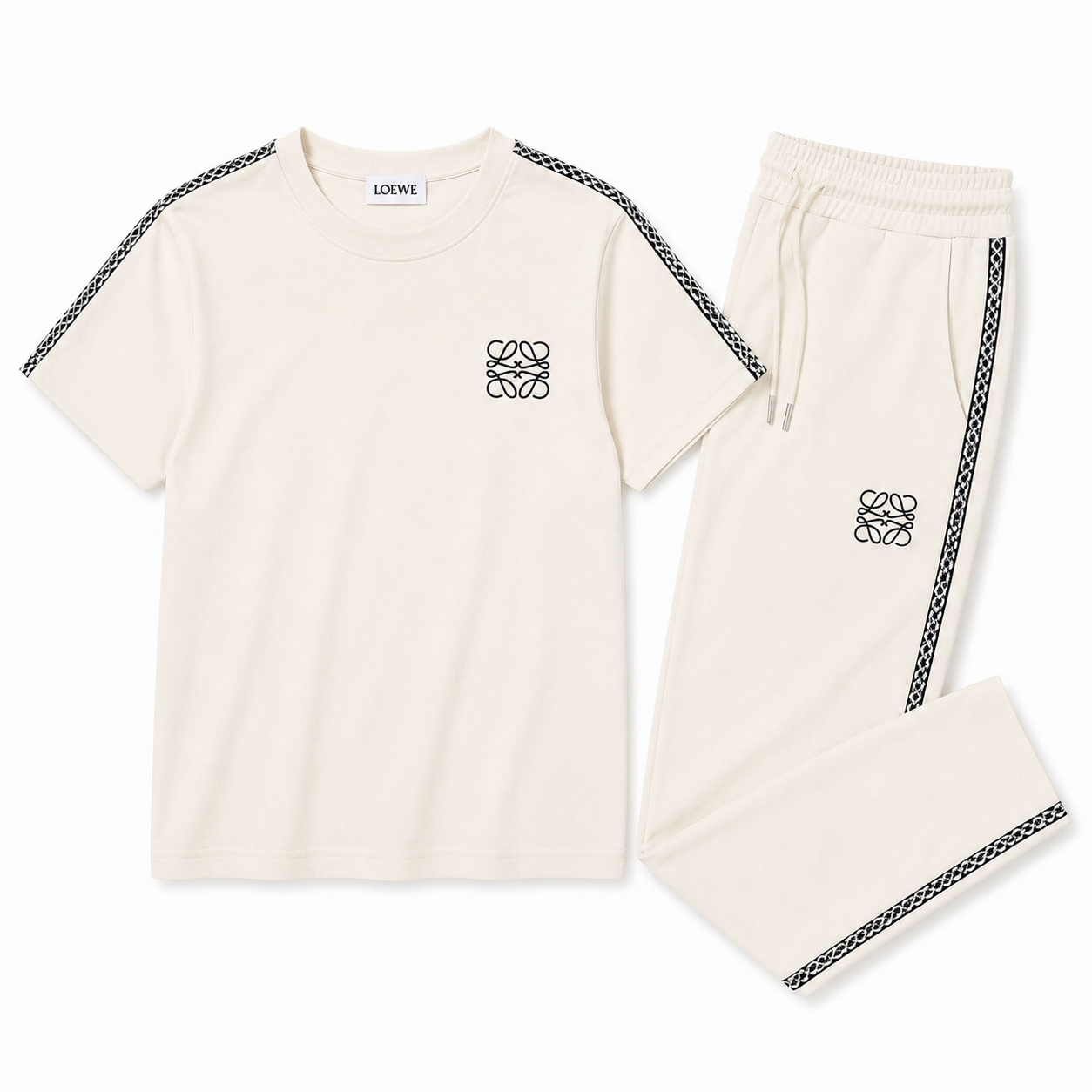 Regular Fit Logo Detaylı Krem Eşofman Takımı