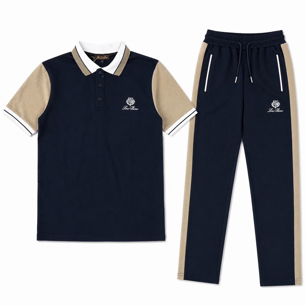 Regular Fit Polo Yaka Lacivert Eşofman Takımı