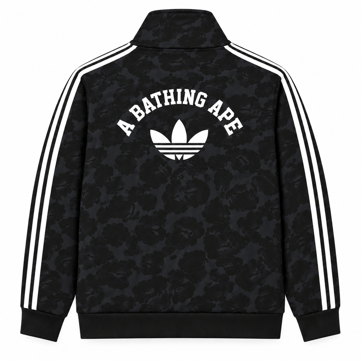 BAPE Avrupa Kalıp Kamuflaj Desenli Siyah-Beyaz Double Face Eşofman Takımı