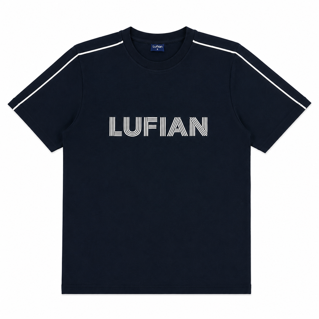 Regular Fit Logo Baskılı Lacivert Şort Takımı