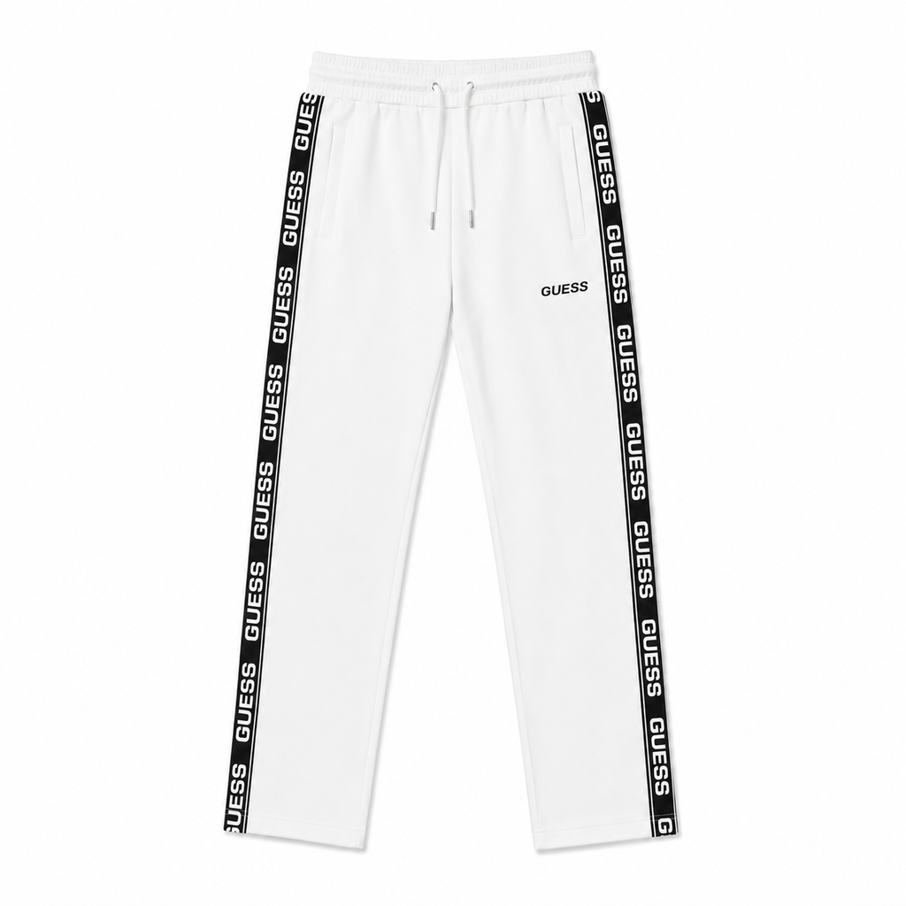 Regular Fit Şerit Detaylı Beyaz Eşofman Takımı
