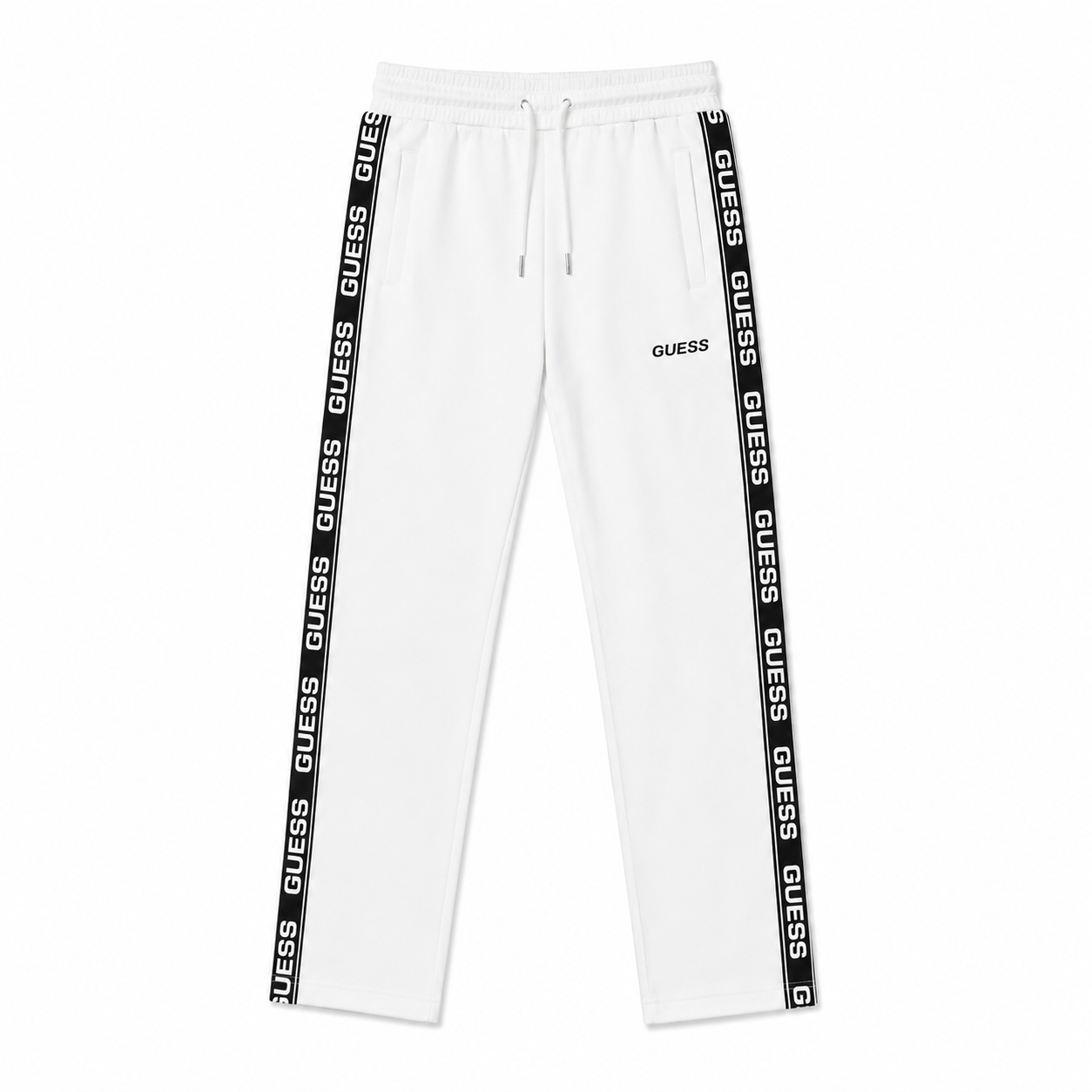 Regular Fit Şerit Detaylı Beyaz Eşofman Takımı