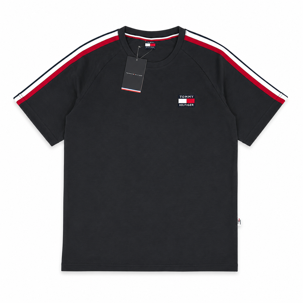 Regular Fit Şerit Detaylı Füme Şort Takımı