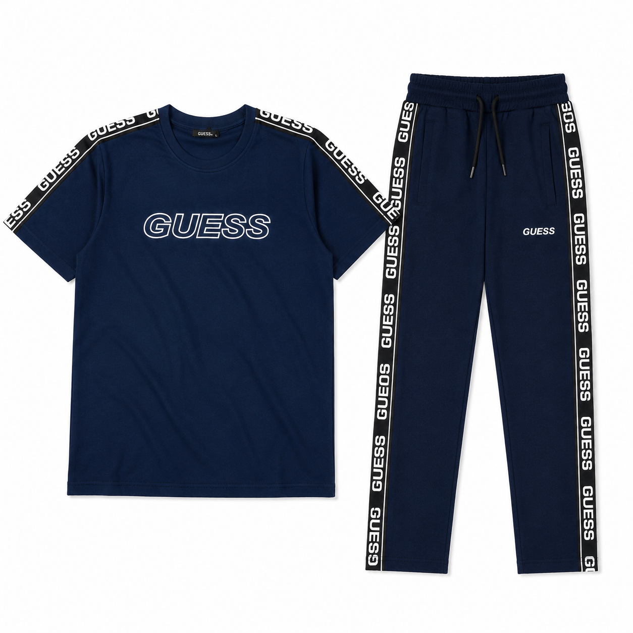 Regular Fit Şerit Detaylı Lacivert Eşofman Takımı