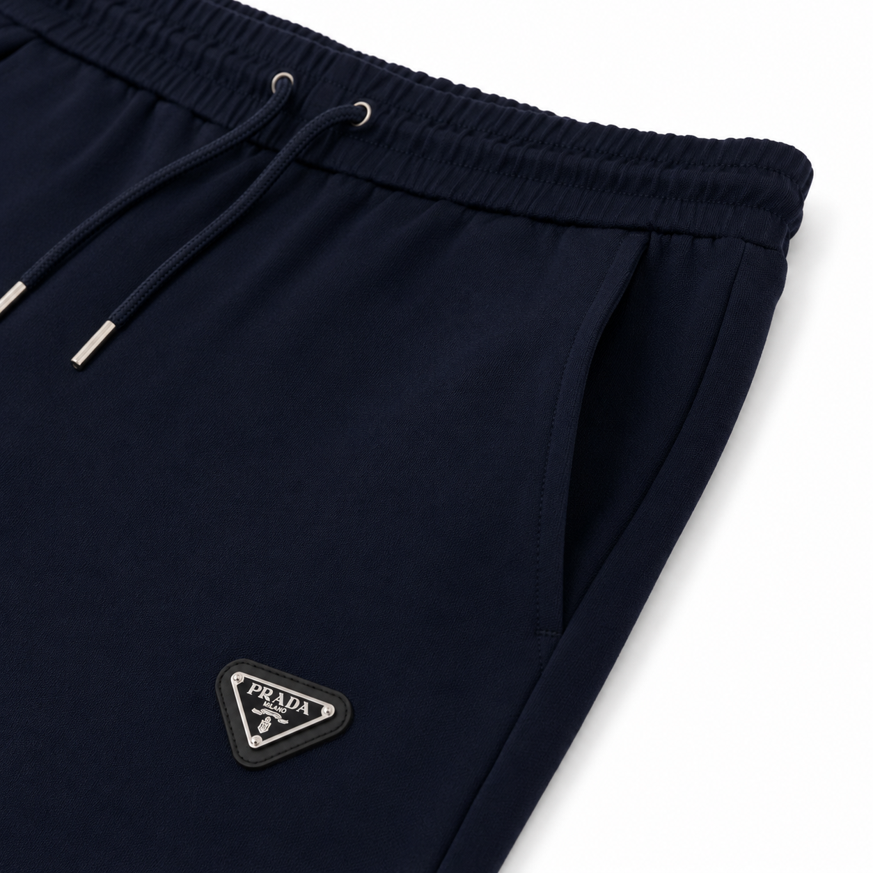 Regular Fit Fermuarlı Polo Yaka Lacivert Şort Takımı
