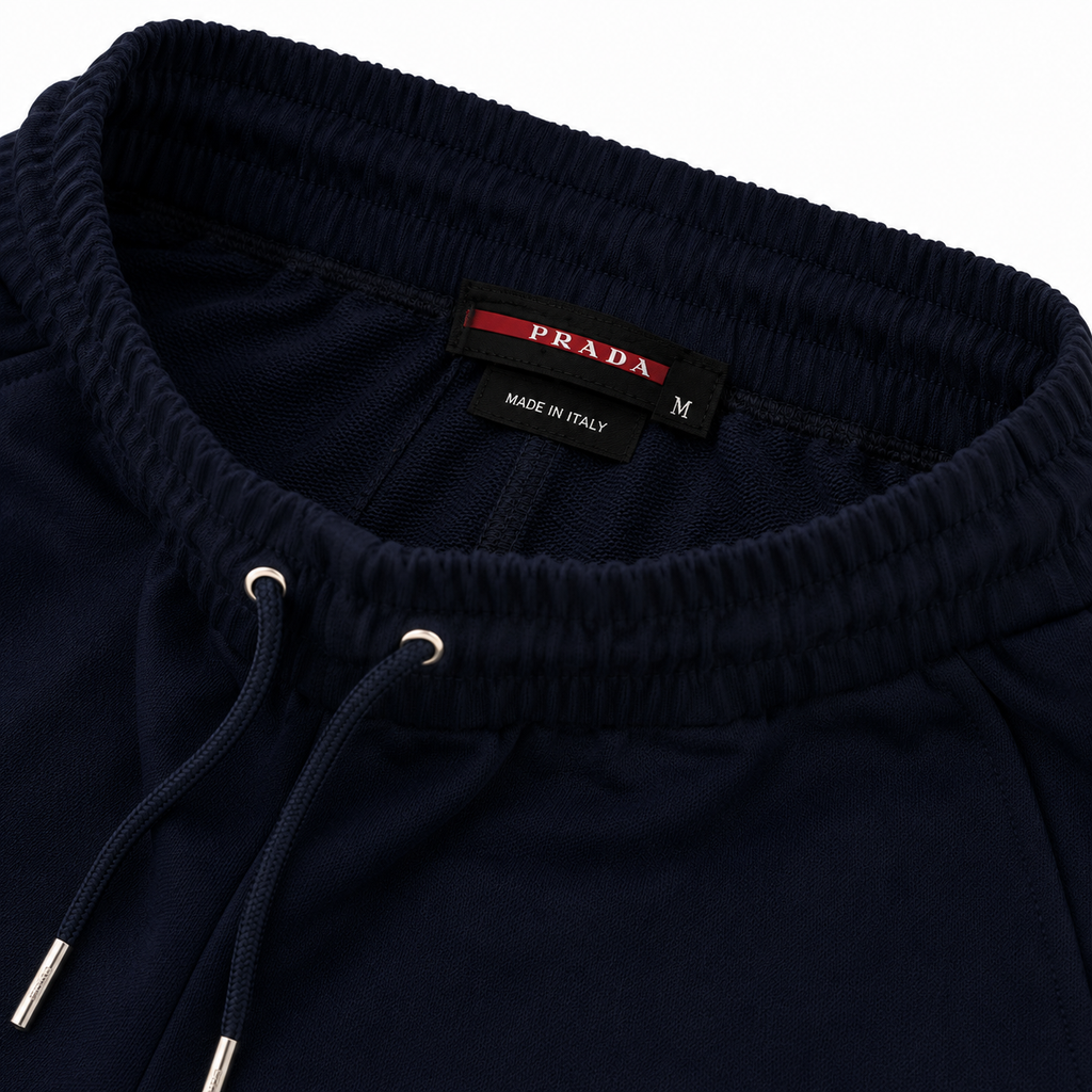 Regular Fit Fermuarlı Polo Yaka Lacivert Şort Takımı